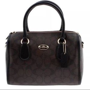 Coach Signature Coated Canvas Mini Bennett Satchel